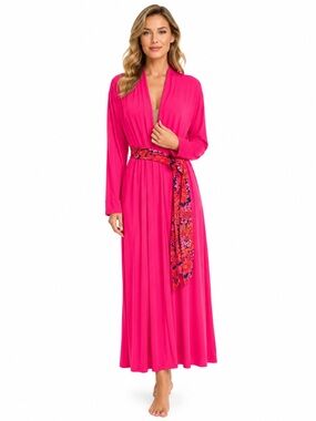 Natori bathrobe with printed tie size XL